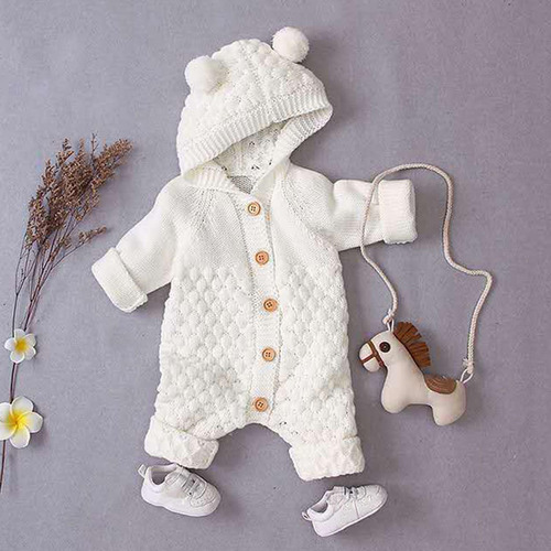 Abrigo Cálido De Punto Para Bebés Recién Nacidos Y Niñas, A