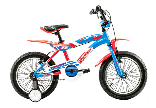 Imagen 2 de 3 de Bicicleta infantil Raleigh MXR R20 frenos v-brakes color blanco/rojo/azul con pie de apoyo