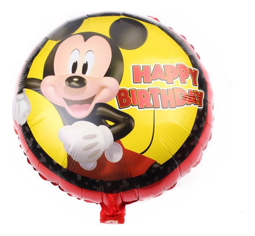 Globos Metálicos Mickey Mouse Fiesta Cumpleaños Decoraciones