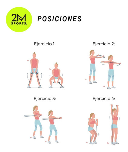 Imagen 6 de 9 de Banda Con Manijas Importada Látex Tensión Media Fitness Gym