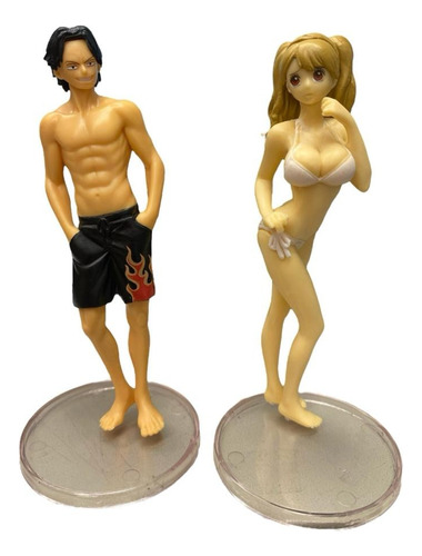 Figuras De Colección Ace Y Pudin One Piece Anime