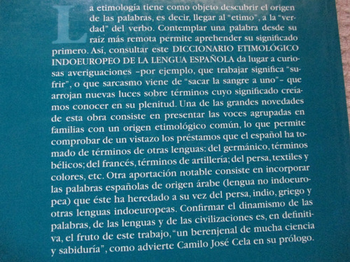 Imagen 6 de 6 de Diccionario Etimológico Indoeuropeo De La Lengua Española