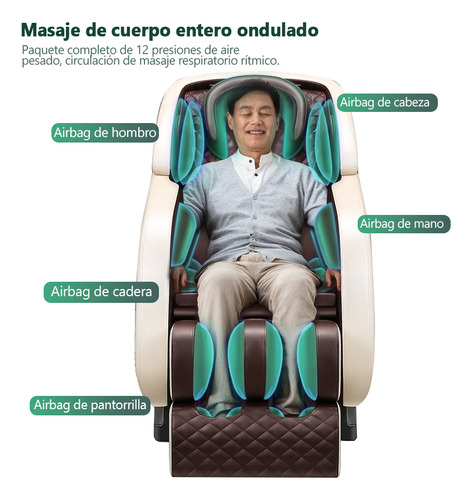 Sillón De Masaje Inteligente Multifuncional Para Doméstico Negro