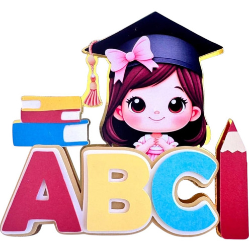 Arquivo De Corte Topo - Formatura Abc Menina 1343