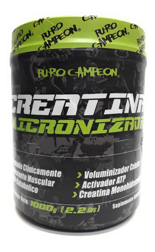Creatina Micronizada Puro Campeon 1 Kg 200 Serv Envío Full