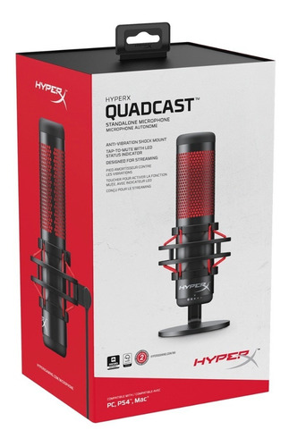 Micrófono Gamer Hyperx Quadcast Color Negro