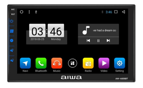 Radio De Auto Android Touch Hd De 7'' 2 Din  Aiwa Aw-a505bt