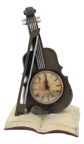 Maqueta De Reloj De Violín De Diseño Vintage Que Descansa So