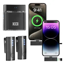 Comprar Microfone Lapela Duplo Sem Fio 2em1 Redução De Ruído Sem Fio Compatível iPhone Android