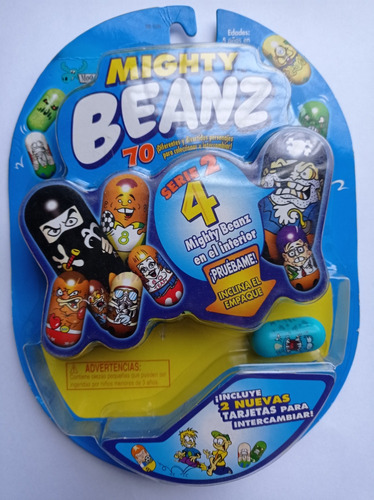 Mighty Beanz. Serie 2. Pack Sellado Con Cuatro Unidades.