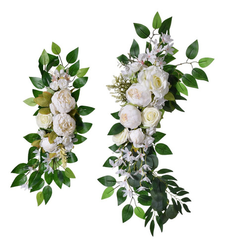 2x Boda Arco Flor Flores De Seda Flor Artificial Botín Para