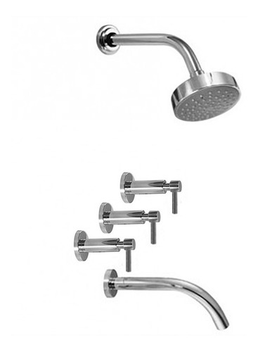 Griferia Ducha Baño Hidromet Play Lever Cierre Ceramico *