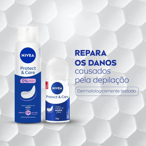 Kit C/ 12 Desodorantes Nivea Roll On Protect Care - Feminino