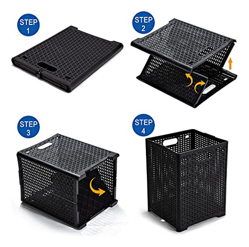 Cestas De Lavandería De Plástico Plegables De 42 Litros, Ces