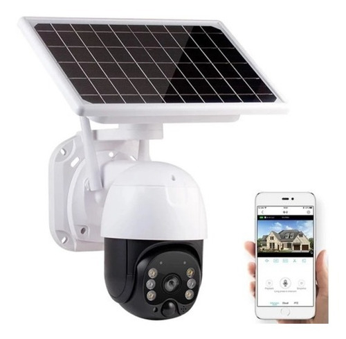 Cámara Robotica Panel Solar, Wifi Exterior Vigilancia Ip66 