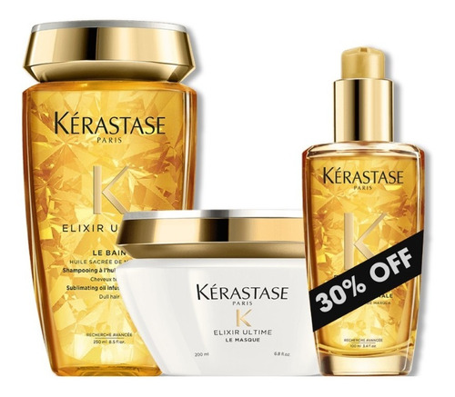 Kérastase Bain Elixir + Masque Elixir + Elixir Ultime