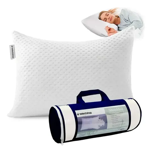 Almohada Memory Foam Estándar Gel Ajustable Suave Cómoda Color Blanco