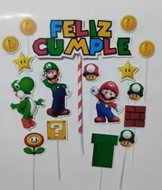 Comprar Adorno De Torta Cake Topper Oferta Listo Para Retirar-enviar Rojo Mario Super Bro