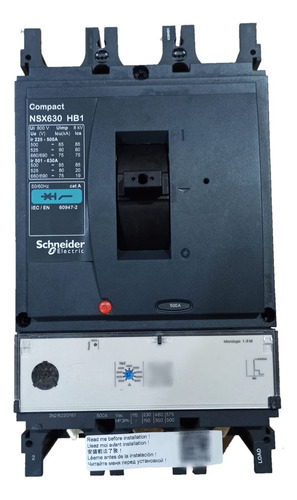 Disjuntor Schneider Lv433722 C63v31m500 Nsx630hb1 Mic 1.3 3p