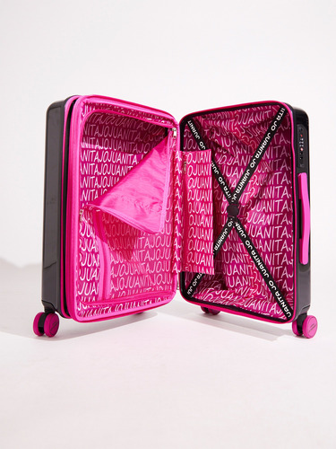 Valija Grande Para 23 Kilos Viaje De Cabina Mujer Juanita Jo Negro/fucsia Lisa
