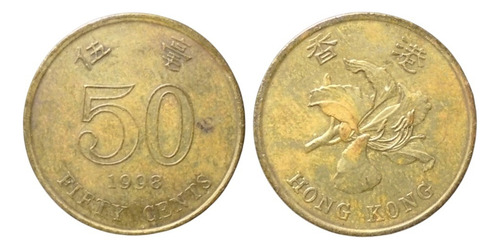 Hong Kong 50 Cents 1998 Hk#01 (Usado)