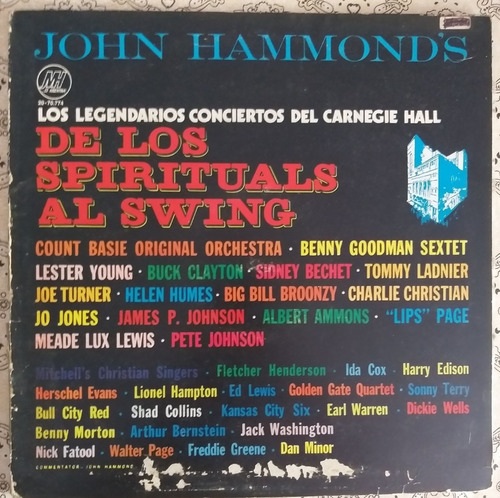 John Hammonds-spirituals Al Swing-2 Vinilos-lp-carnegie Hall