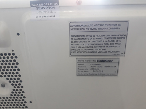 Microondas Goldstar Usado Como Nuevo