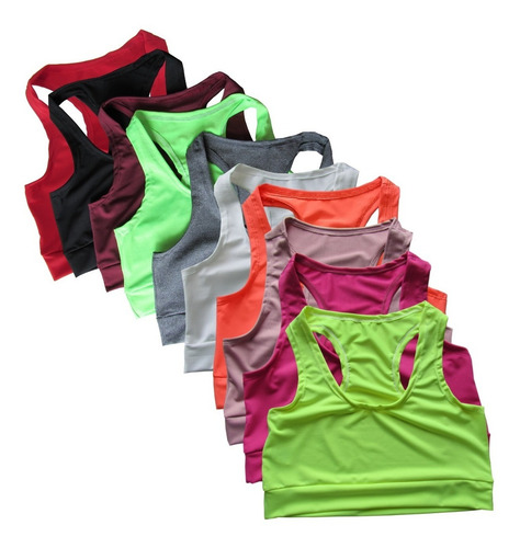 Imagem 3 de 10 de Kit 3 Top Academia Fitness Nadador Casual Roupas Femininas