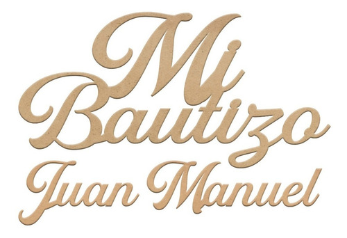 Letrero Mi Bautizo 60x45cm Personalizado Madera Mdf