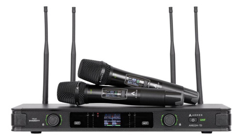 Microfone Profissional Sem Fio Digital Armer Ax822m-td