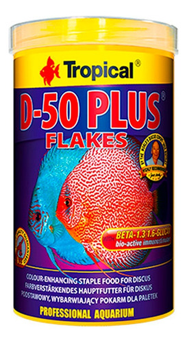 Ração Para Peixe D-50 Plus Flakes 50g Tropical