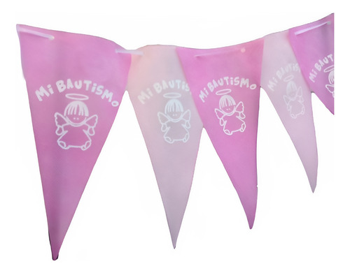 Banderín Triangular De Tela Para Bautismo - 2m Gm