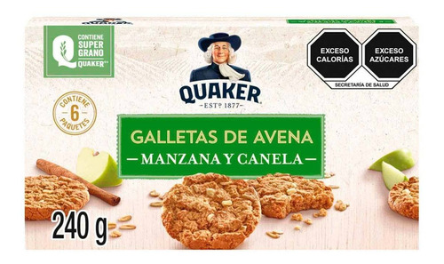 Galleta Quaker Avena Manzana Y Canela 240g