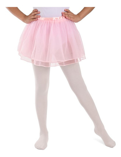 2 Pack Mallas Convertibles De Ballet Para Niña Marca Camelia Blanco 10-12