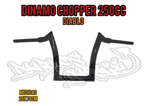 Manillar Dinamo Chopper Renegada 250 Cc Diablo 26cm 