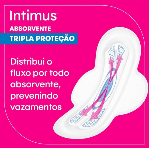 Intimus Absorvente Tripla Proteção Seca C/aba 16un. Kit 2pac