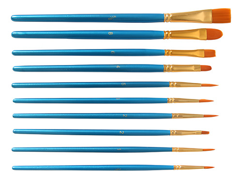 Set De Pinceles Sintéticos Beauty Star - 10 Unidades