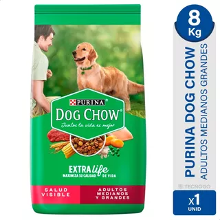 Alimento Dog Chow Vida Sana Digestión Sana para perro adulto de raza mediana y grande sabor mix en bolsa de 8 kg