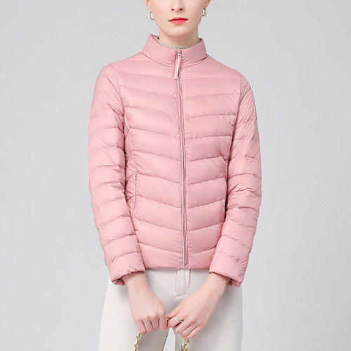 Chaqueta Moderna Para Mujer Con Cuello Alto Y Cremallera Par