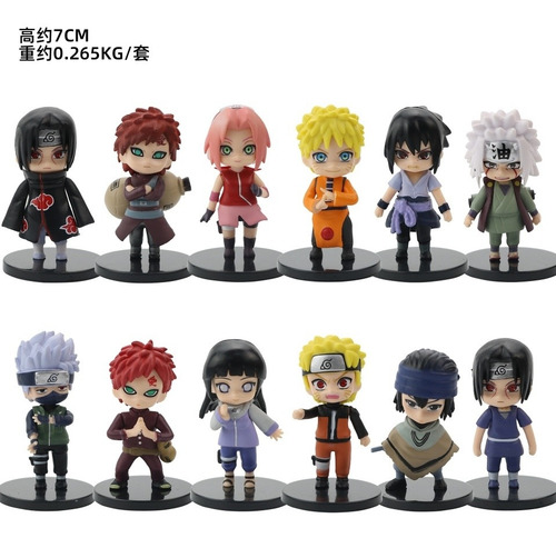 Imagen 3 de 3 de Set 12 Figuras Naruto Shippuden 7cm