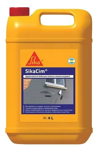 Sikacim Ligante Puente Adherente Acrilico Morteros 4 Lts