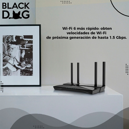 Imagen 4 de 5 de Router Archer Ax10 Tp-link V1.20 1.5 Gbps Negro 220v