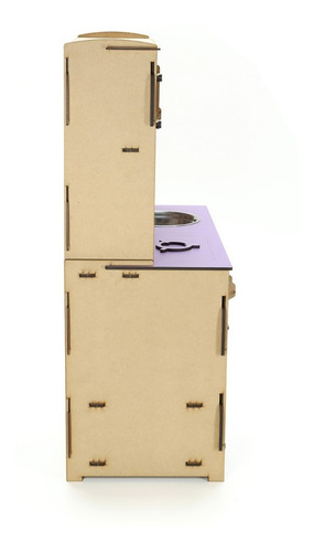 Cocina De Madera Para Chicos Cocinita De Juguete Infantil Color Violeta