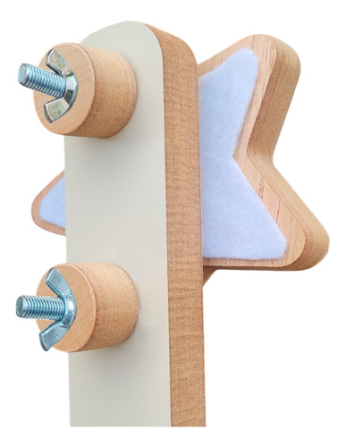 Soporte Estrella Para Móvil Cuna, Brazo Cunero De Mdf Madera Paraiso Estrella