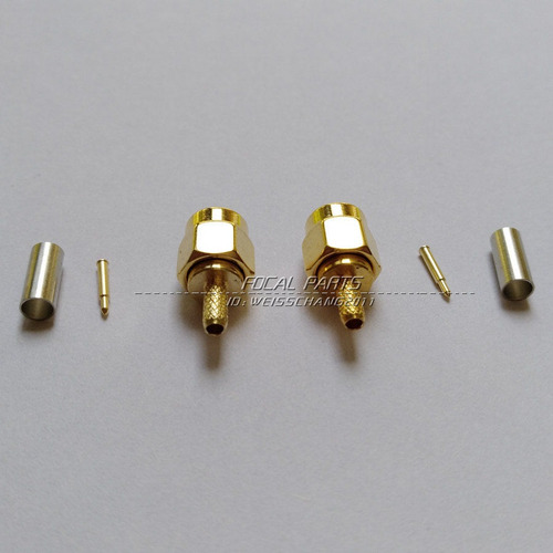 2 Pack De Conector Sma Macho Plug Crimp Rg174 Rg316 Lmr100 C