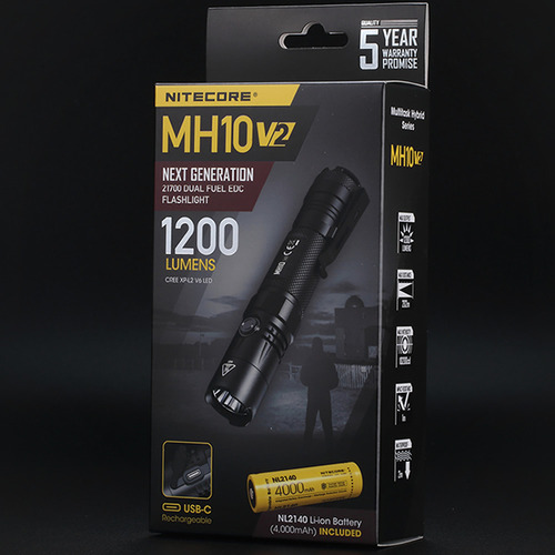 Novo Edc Externo Led Mh10v2 1200 Lúmens Da Nitecore