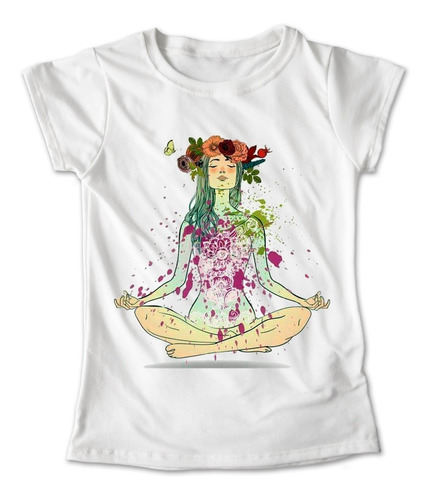 Blusa Yoga Namaste Playera Pilates Fitness Flores Relax #246