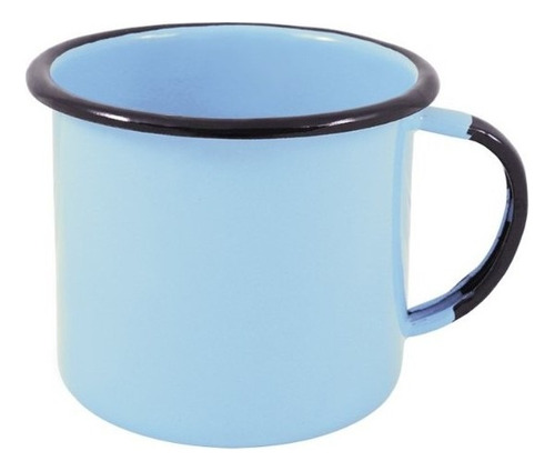 Caneca Média Esmaltada Azul Claro 160 Ml Ewel Cor Azul-claro