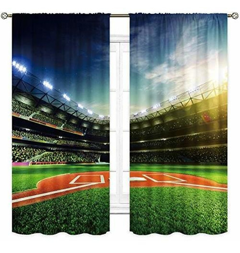 Cinbloo Sports Baseball Field Cortinas Rod Niños Hombres Con