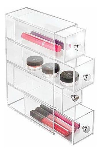 Interdesign Clarity - Organizador De Cosméticos De 4 Cajones